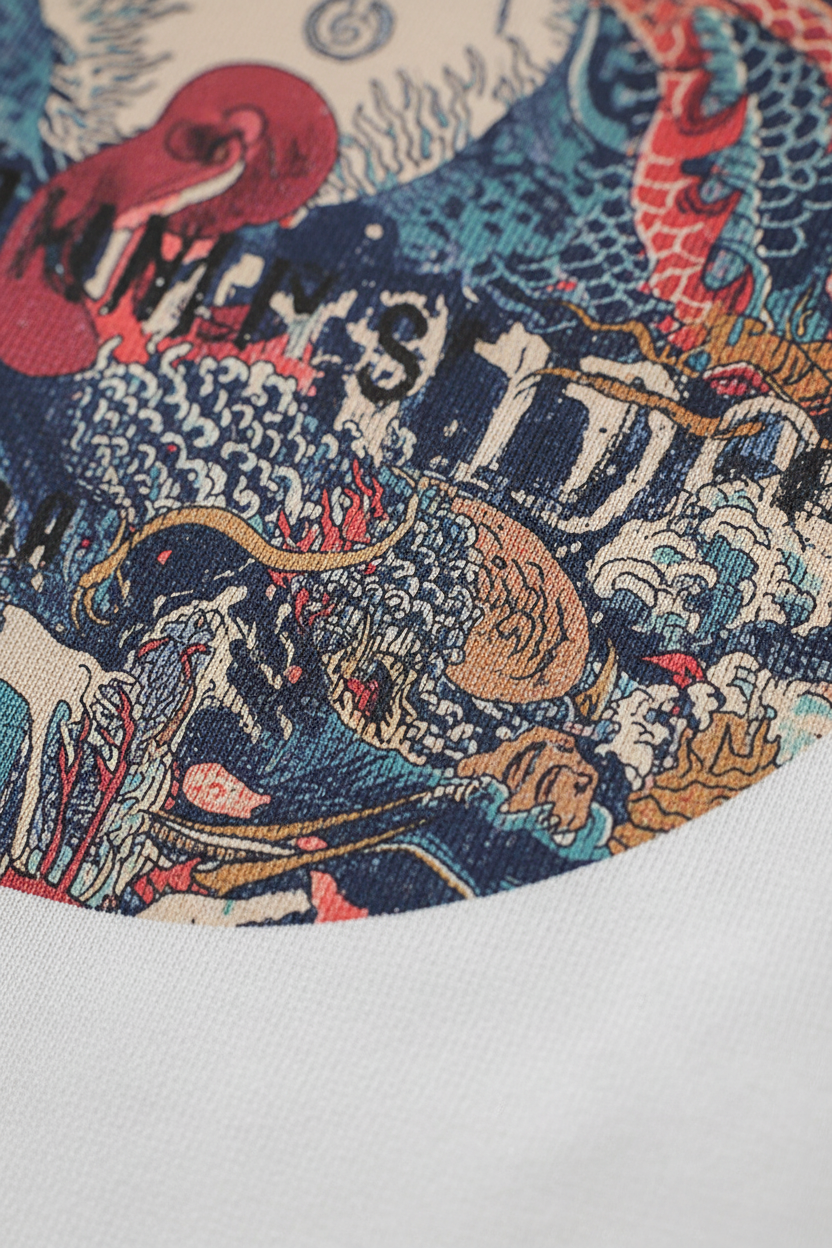 Dragon Print Tee - Detail Shot