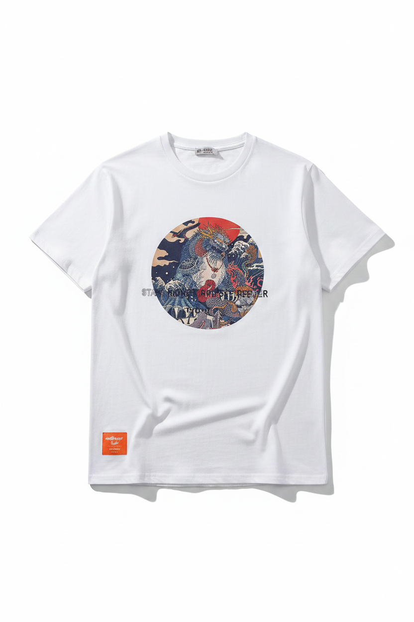 Dragon Print Tee - Front View