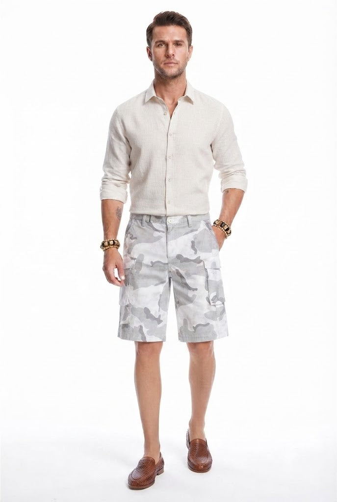 Retro Camouflage Work Shorts