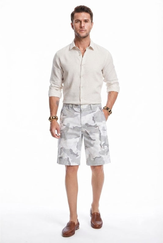 Retro Camouflage Work Shorts