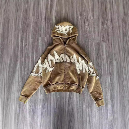 Graffiti Patch Zip Hoodie