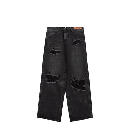 Distressed Wide Leg Jeans