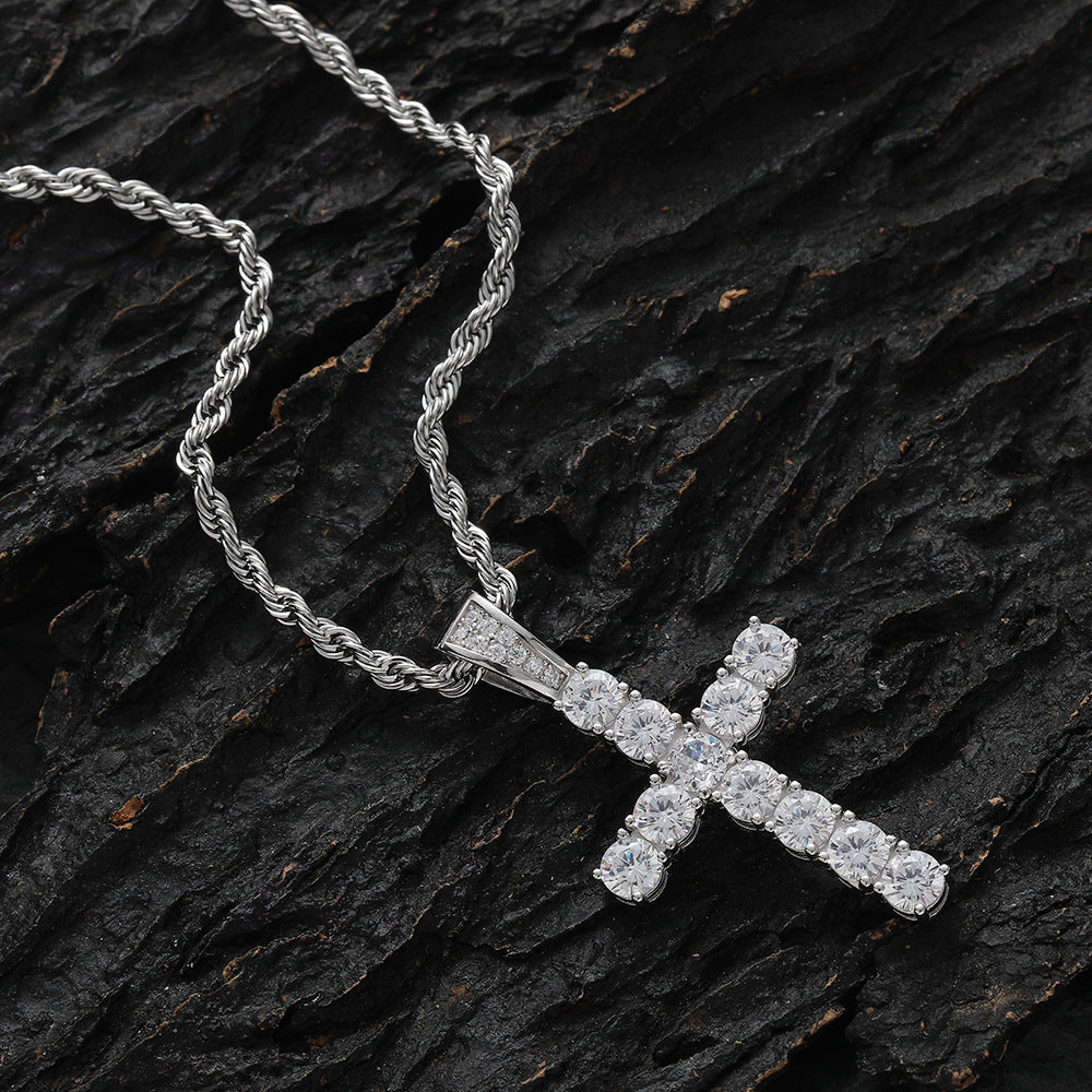 Diamond Cross Chain Necklace