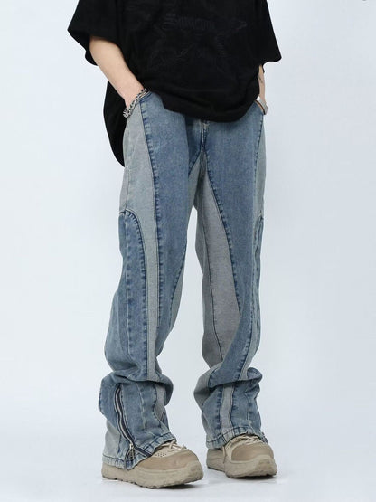 Panel Stitch Denim Jeans