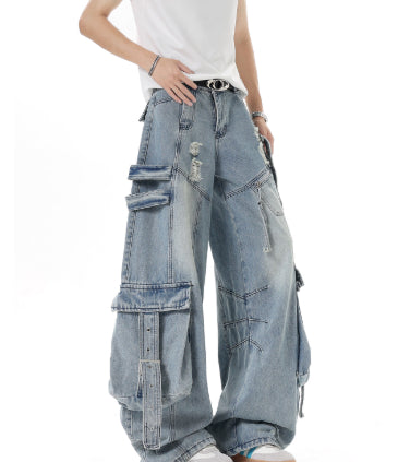 Cargo Ribbon Jeans