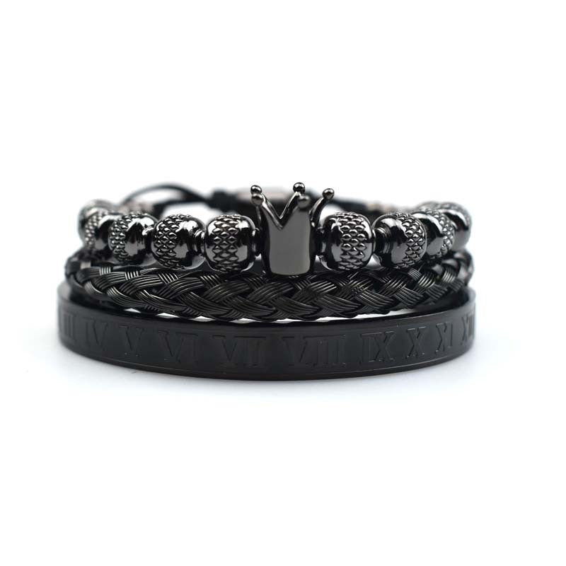 Roman Crown Charm Bracelet
