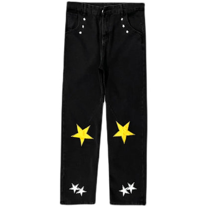 Star Patch Oversized Jeans