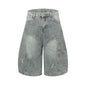 High-Street Distressed Washed Denim Shorts