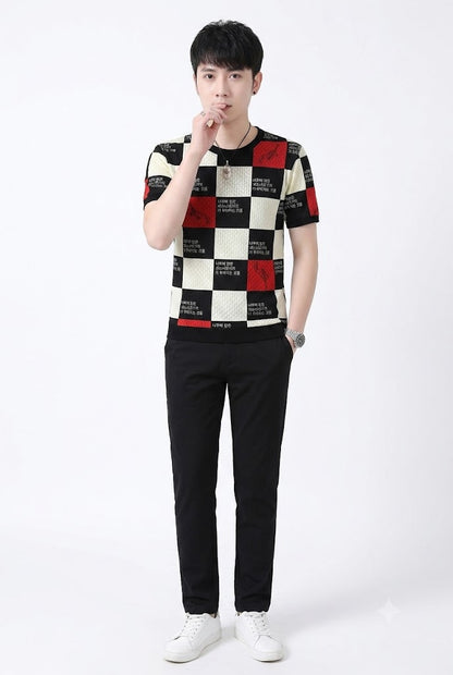 Checker Print Tee
