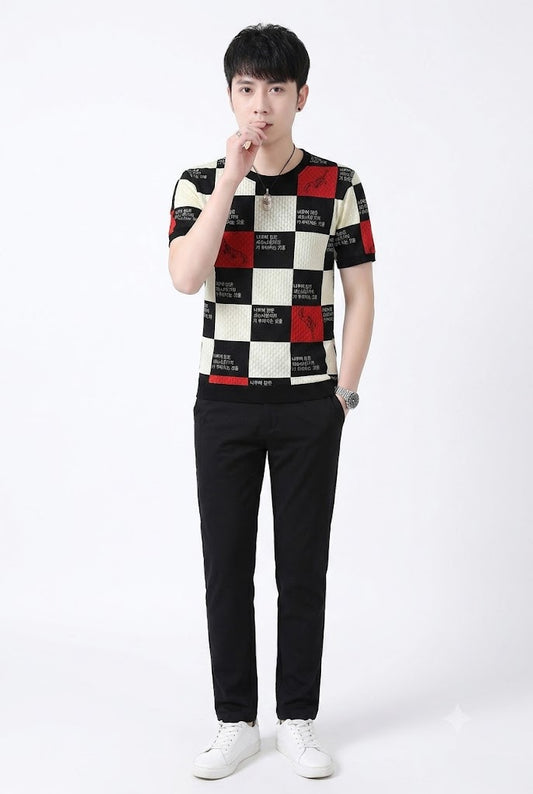 Checker Print Tee