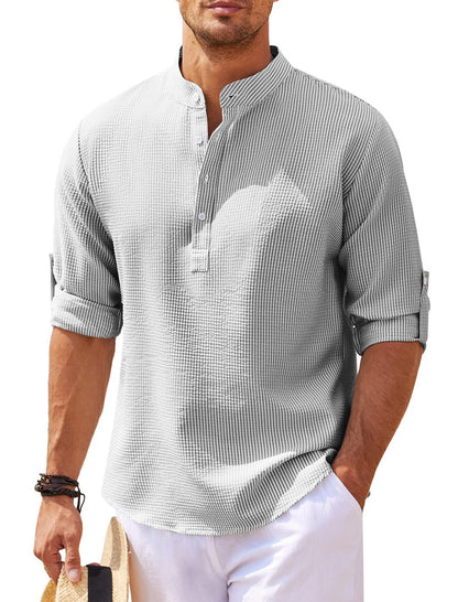 Long Sleeve Casual Stand Collar Shirt