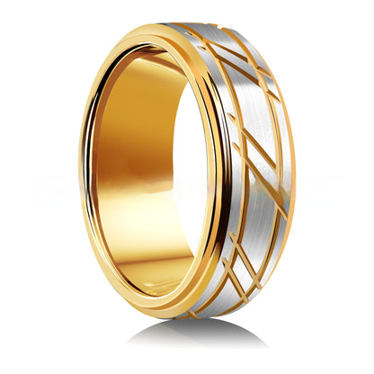 Polished Twill Tungsten Ring