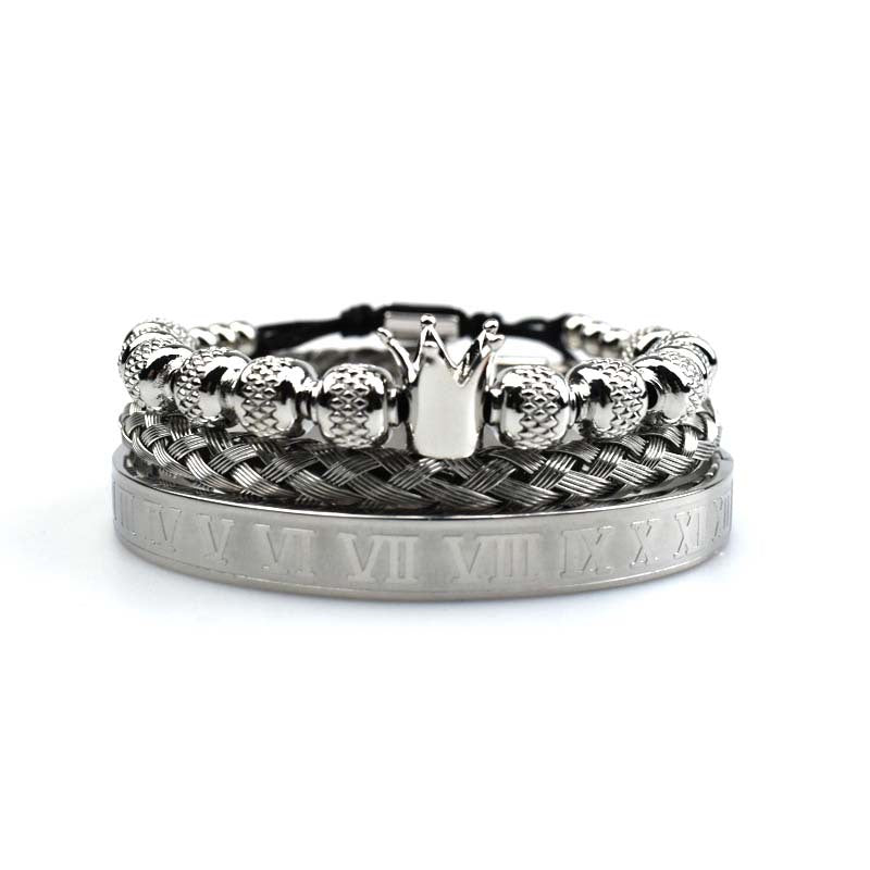 Roman Crown Charm Bracelet