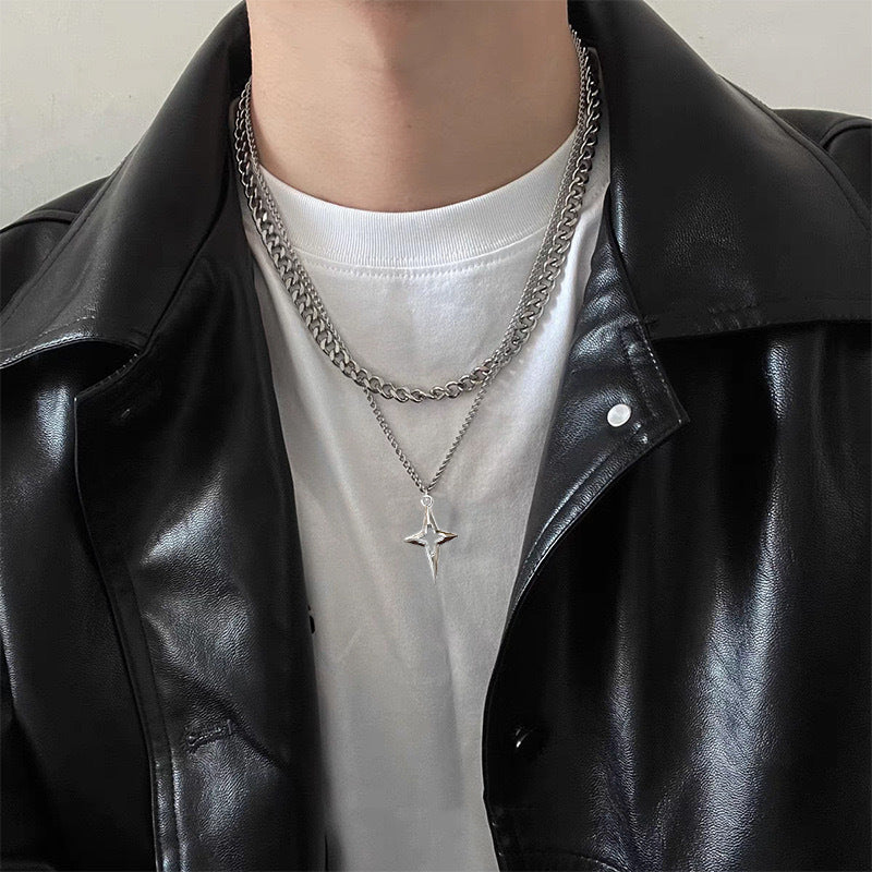 Double Layer Cross Necklace