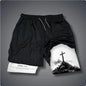 3D Digital Print Double-Layer Shorts