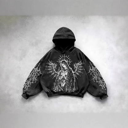 Pattern Printed Hoodie