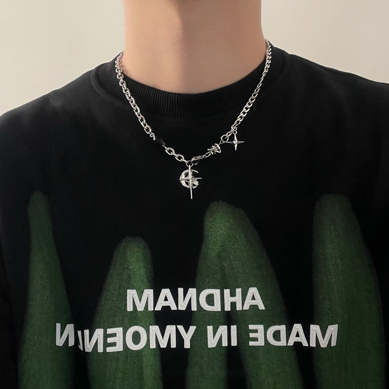 Gemstone Hip-hop Street Necklace
