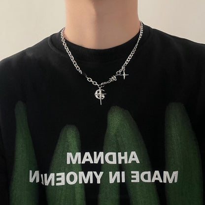 Gemstone Hip-hop Street Necklace