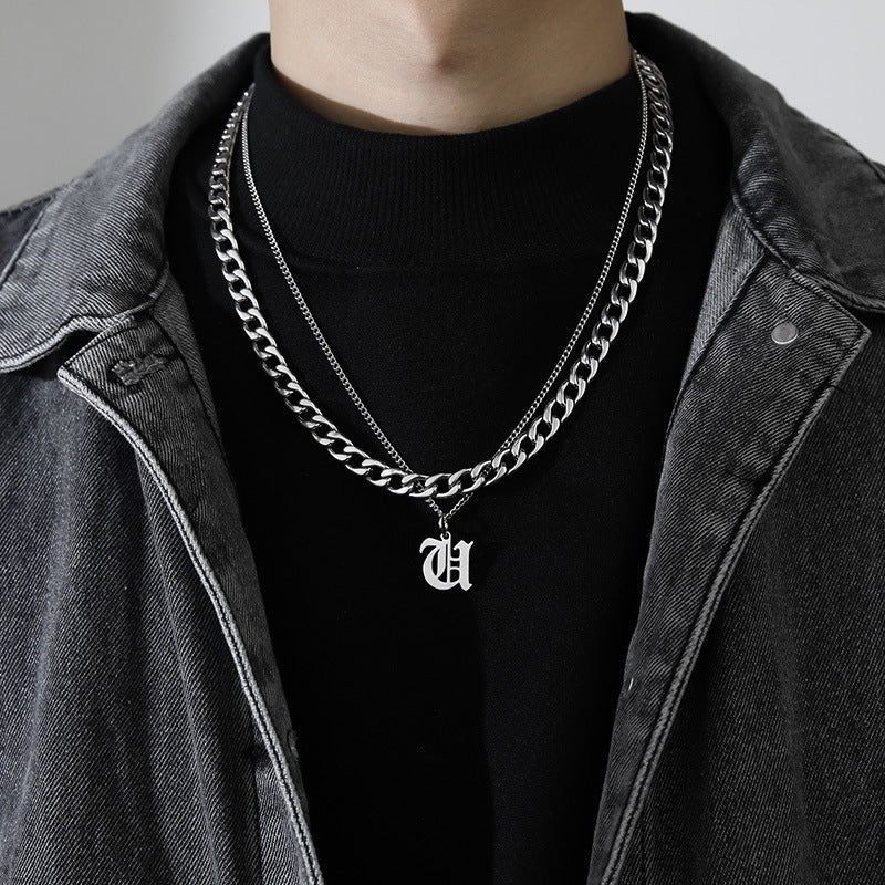 Letter Pendant Necklace