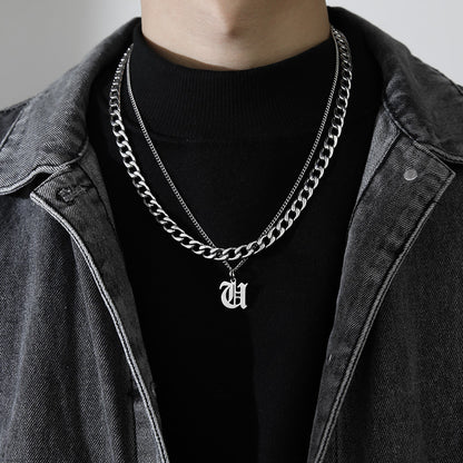 Letter Pendant Necklace