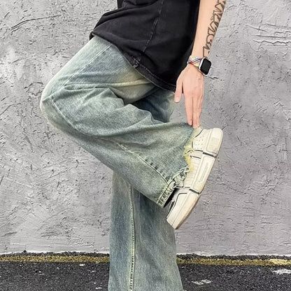 Vintage Wash Straight Jeans