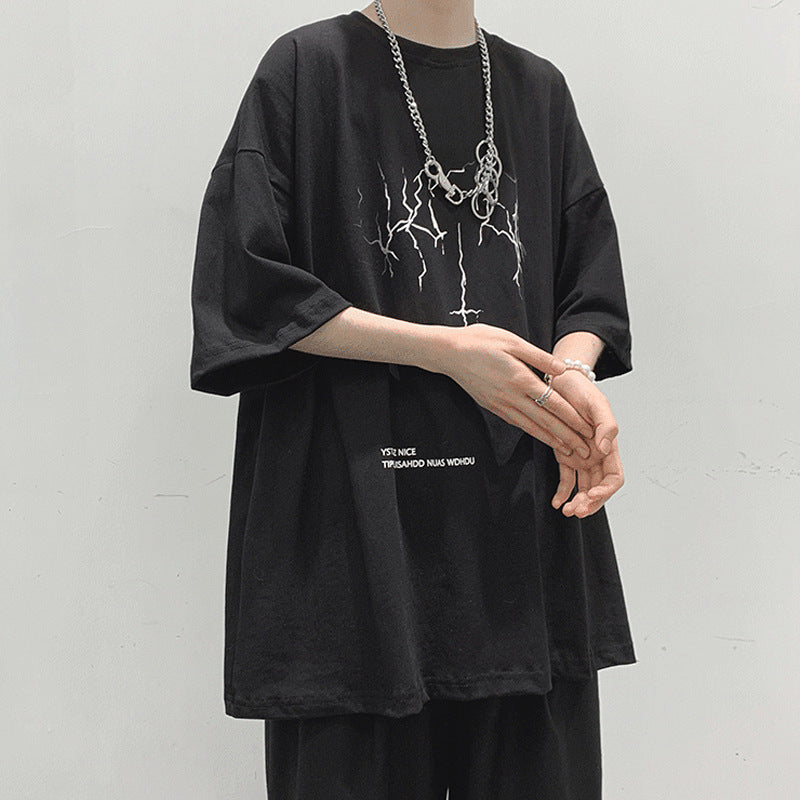 Lightning Graphic Oversized Tee