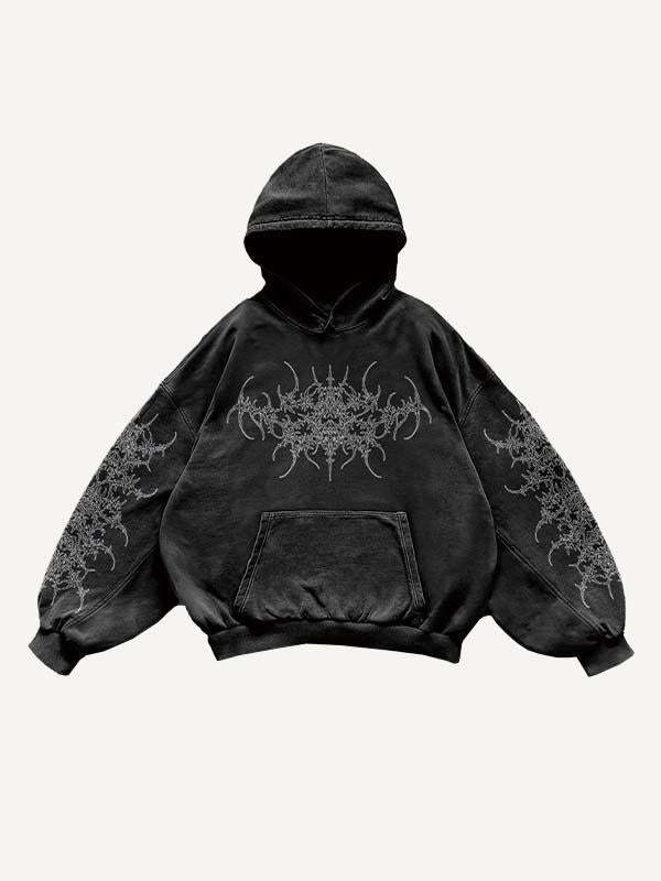 Pattern Printed Hoodie