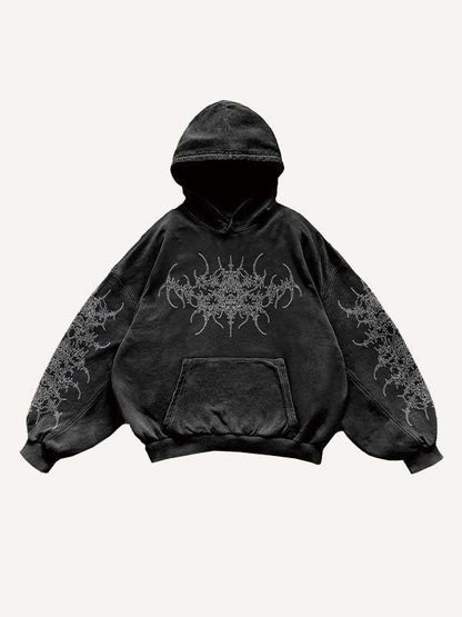 Pattern Printed Hoodie
