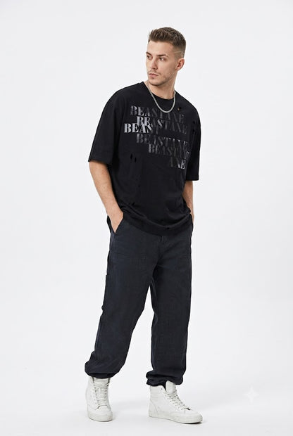 Distressed Letter Tee