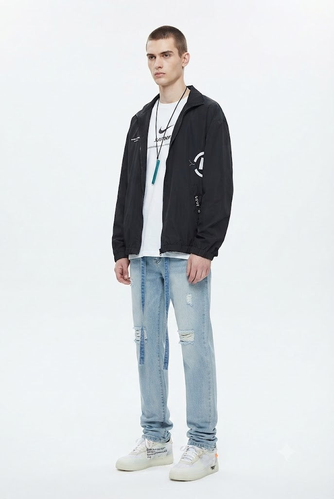 Distressed Washed Jeans