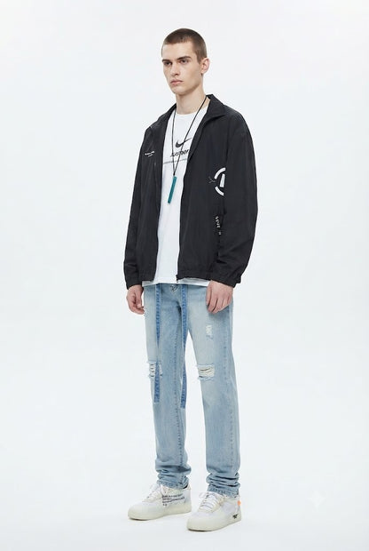 Distressed Washed Jeans
