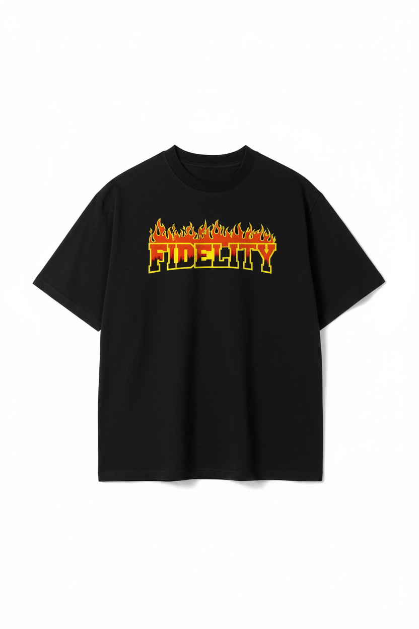 Flame Pure Cotton Casual Tee - Front View