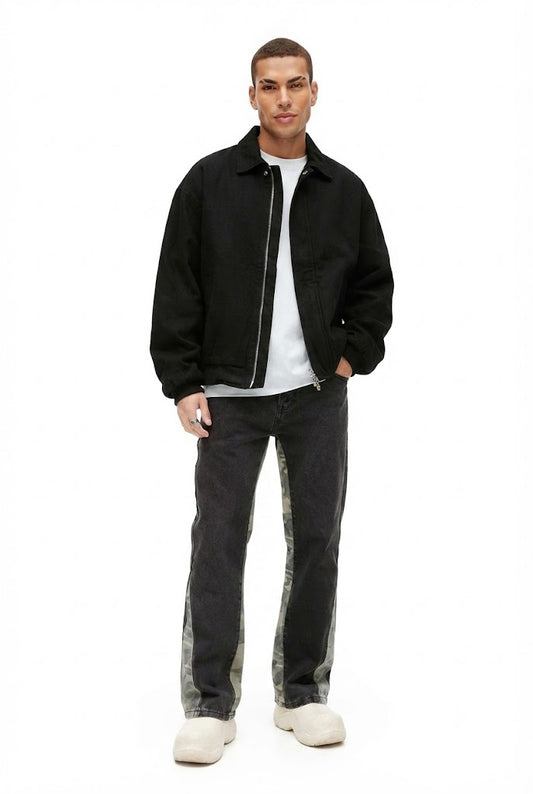 Camo Panel Stitched Jeans