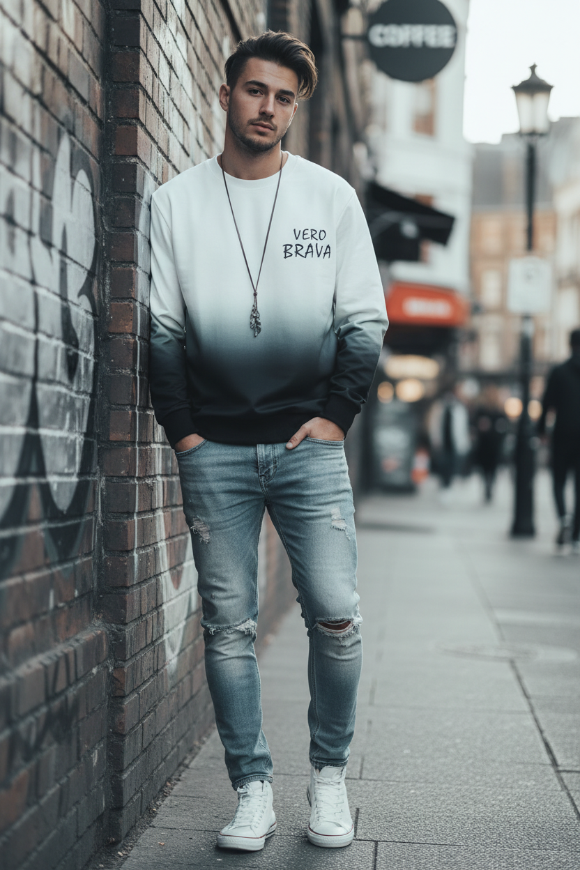 Gradient Crewneck Sweatshirt - Lifestyle