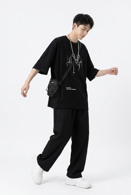 Lightning Graphic Oversized Tee