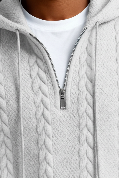 Half-Zip Hooded Sweatshirt - Detail Shot