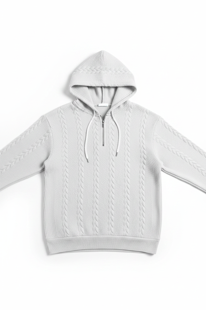 Half-Zip Hooded Sweatshirt - Flat Lay