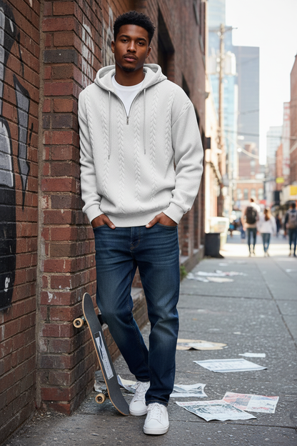 Half-Zip Hooded Sweatshirt - Lifestyle