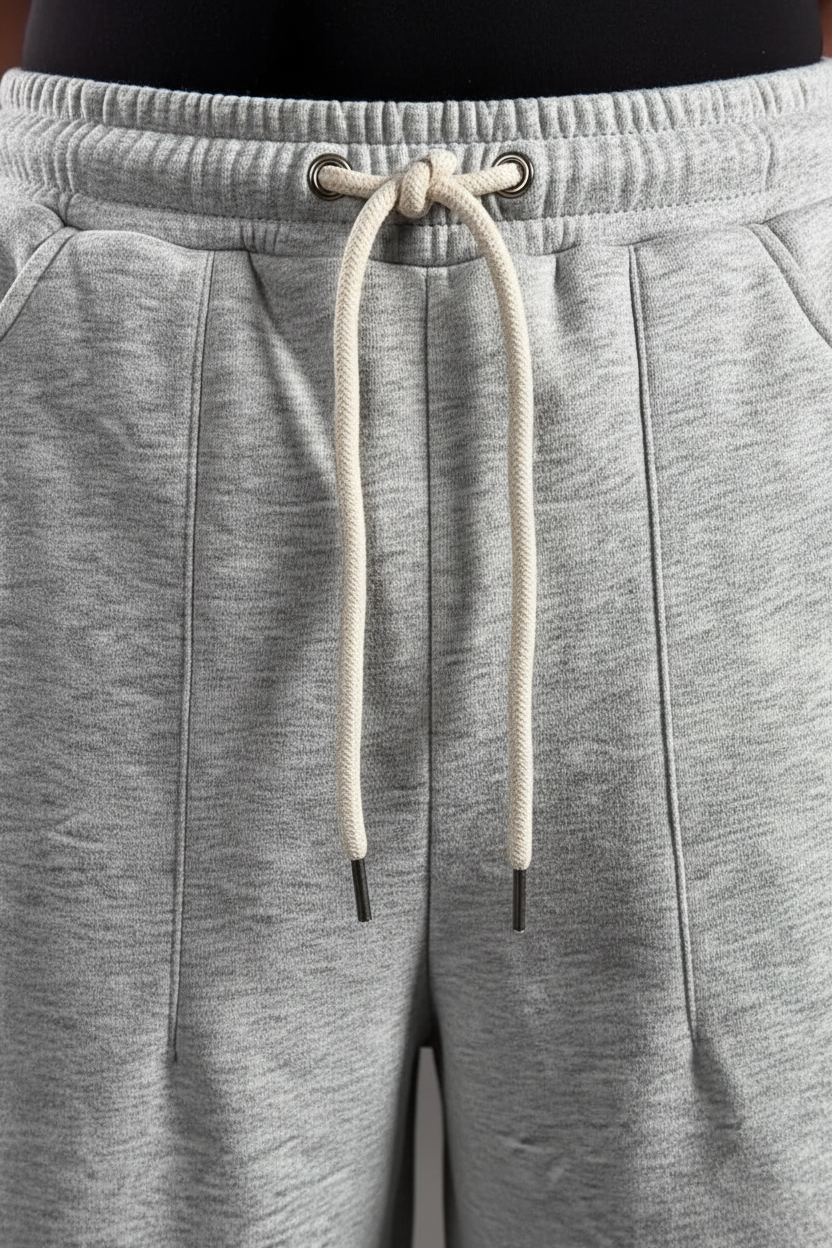 Heavyweight Wide Leg Sweatpants - Detail Shot