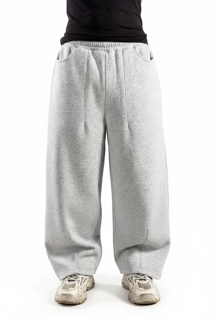 Heavyweight Wide Leg Sweatpants - Front View