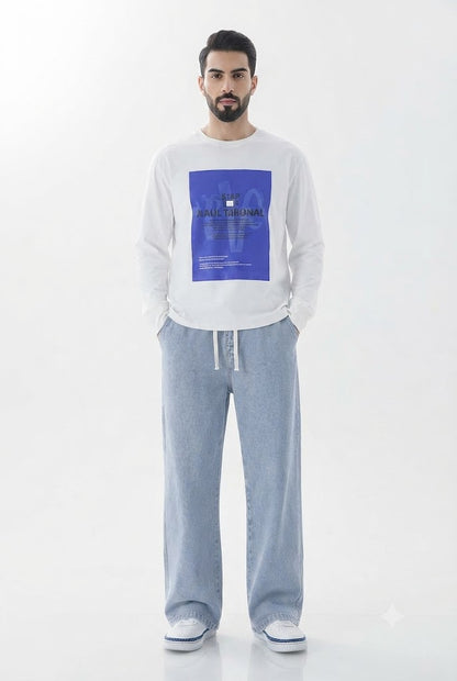 Mens Casual Loose Straight Jeans