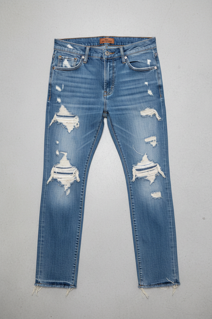 High Street Broken Jeans - Flat Lay
