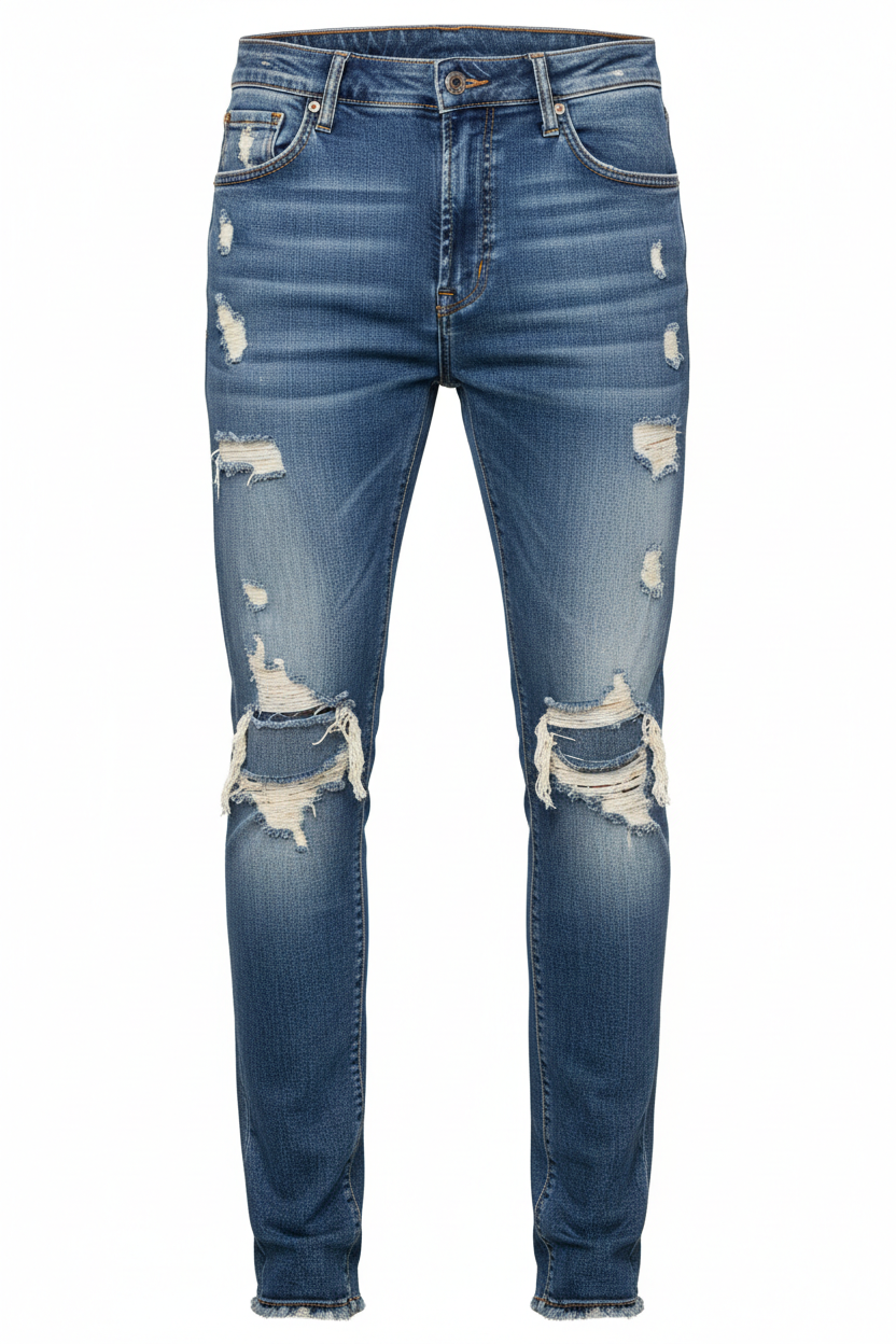 High Street Broken Jeans - Front View