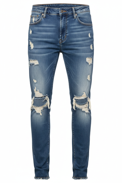 High Street Broken Jeans - Front View