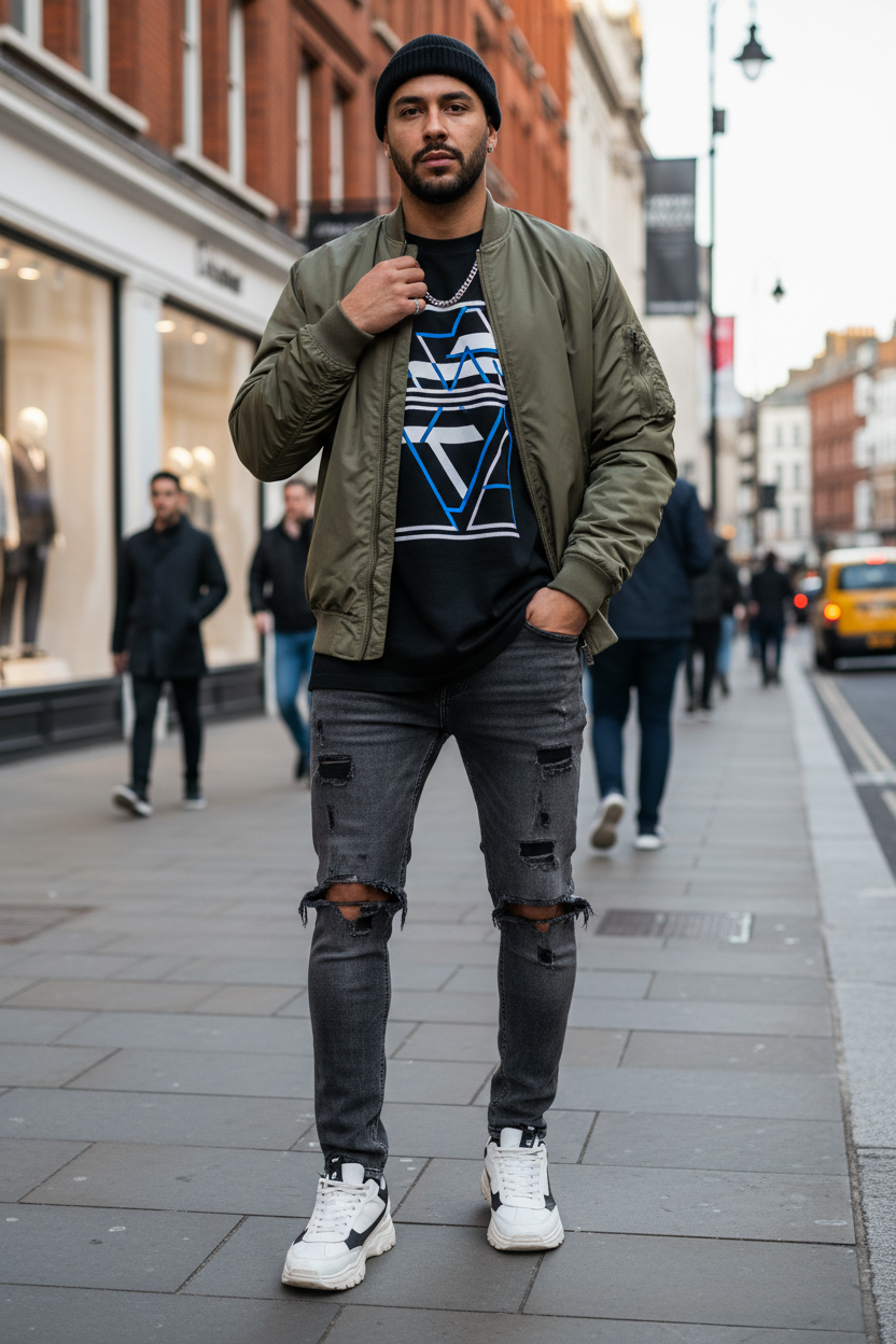 High Street Broken Jeans - Lifestyle