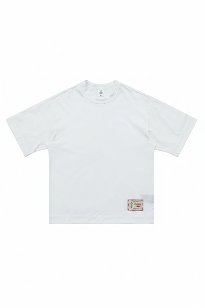 High Street Loose Cotton Tee - Flat Lay