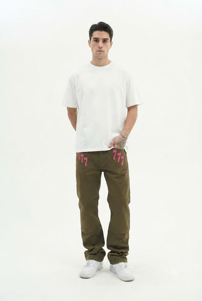 Lucky 7 Embroidered Jeans