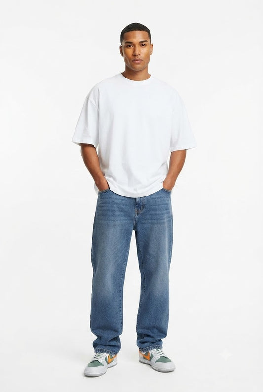 Loose Fit Straight Leg Jeans
