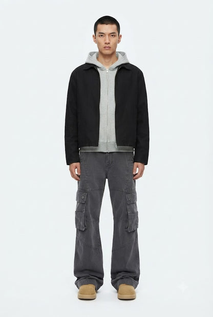 Retro Flared Cargo Workwear Pants