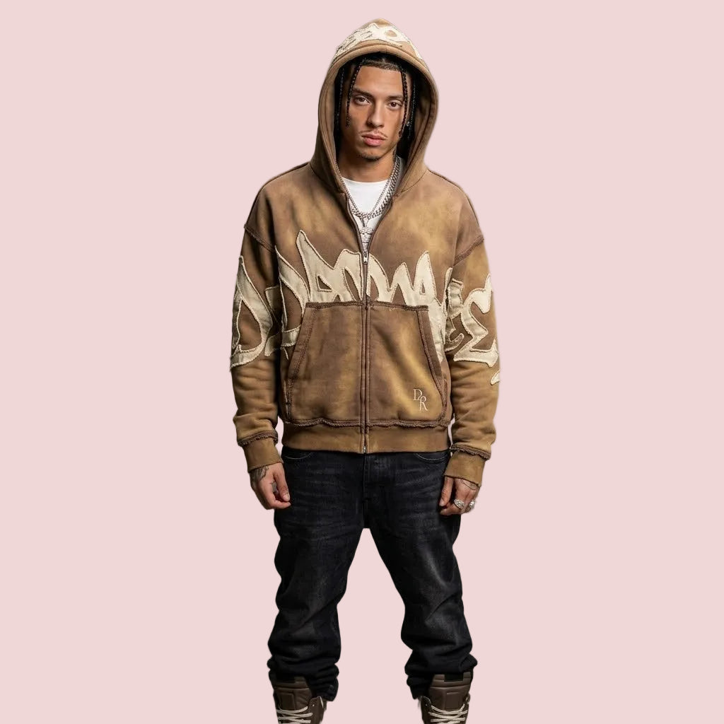 Graffiti Patch Zip Hoodie